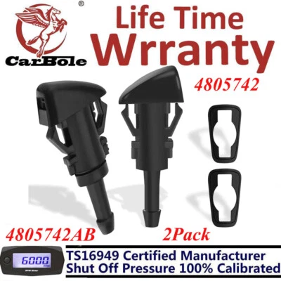 Boquillas de líquido para lavadora de parabrisas para Chrysler 300 2005 2006 2007 2008 2009 2010 Foto 1 de 4