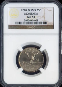 2007-D Montana State Quarter NGC MS67 SMS Quality - Picture 1 of 2