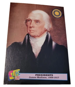 1992 Club Pro Set Presidents #4 James Madison Trading Card Smithsonian (G6 - Picture 1 of 2