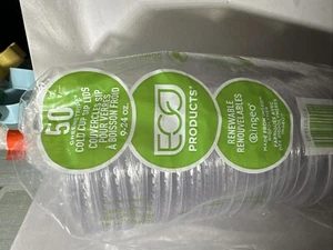 Eco-Products GreenStripe Coperchio per tazza compostabile rinnovabile - 9-24 oz. 50/PK 20 - Foto 1 di 4