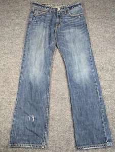 American Eagle Jeans Mens 30x32 Blue Low Rise Boot Cowboy Whiskered Y2K 30x31 - Picture 1 of 14