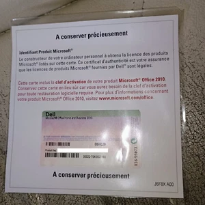 Licence DELL Microsoft Office Home & Business 2010 - produit neuf - 06HCJ9 - Photo 1/2