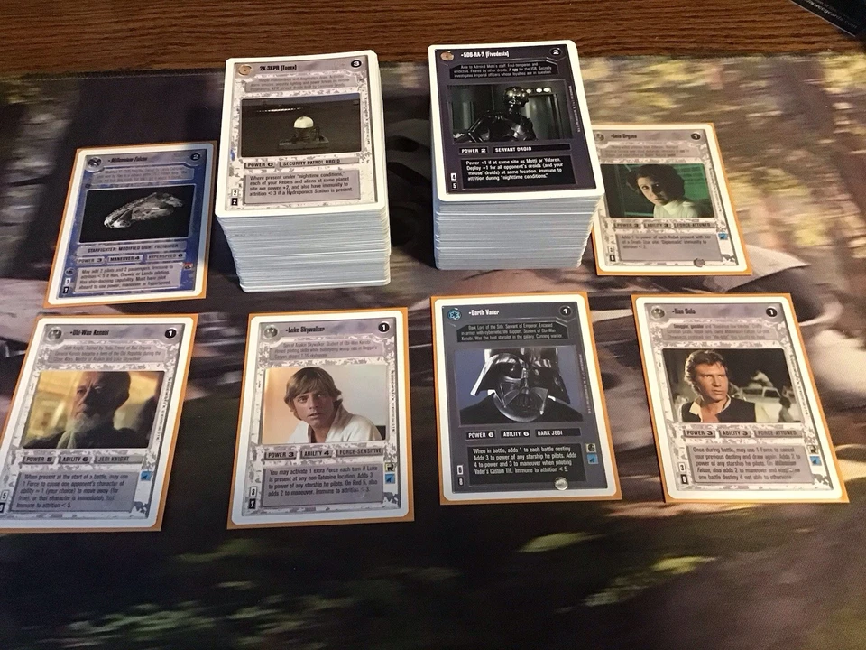 Star Wars CCG Premiere Unlimited WB Complete Set Darth Vader Luke Skywalker - Image 1 of 1