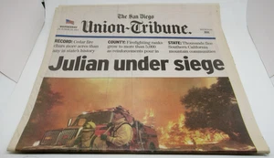 Julian California Cedar Fire OCT 29, 2003 San Diego Union Newspaper Section - Picture 1 of 9