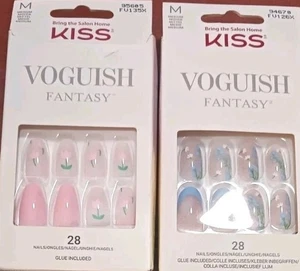 2 Kiss Voguish Fantasy Nails New In Packaging 28 nails per pack medium length - Picture 1 of 1
