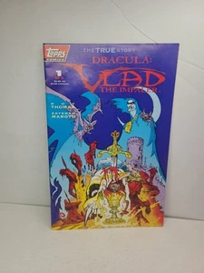 Cómics Topps de Drácula Vlad el Empalador #1 en estado bastante bueno+ 1993 bolsa de polietileno sellada con tarjetas - Imagen 1 de 15