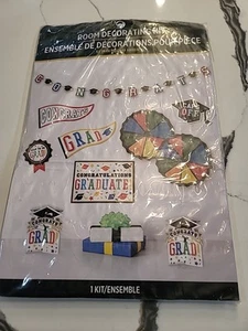Grad Multi Bright Colors School Graduation Theme Party Room Decorating Kit PT5 - Picture 1 of 2