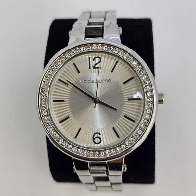 Женские часы Liz Claiborne 35 мм серый циферблат серый браслет ремешок 5,75 дюйма новый аккумулятор - Изображение 1 из 4