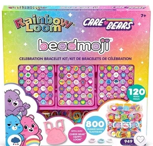 Care Bears Rainbow Loom Beadmoji Celebration Rubber Band Bracelet Kit Jewelry - Picture 1 of 3