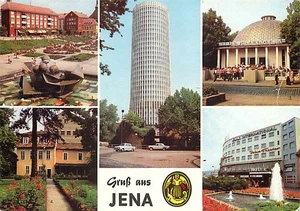 AK - Gruss aus Jena - Uni-Hochhaus - Interhotel International - DDR - Bild 1 von 2