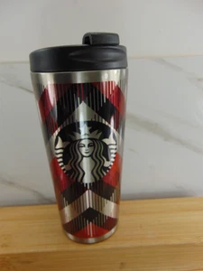 Starbucks Coffee Red Black and Silver Tumbler 16oz MERMAID Logo Edelstahl - Bild 1 von 5