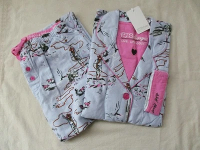 Conjunto de pijama de franela occidental Pj Salvage WILD HEART algodón XS NUEVO CON ETIQUETAS Foto 1 de 4