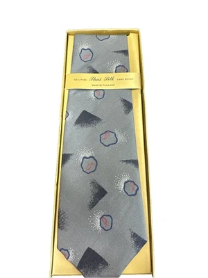 复古 Enrico Coveri 意大利纯 %100 真丝手工编织男式领带  — 第 1/4 张图片