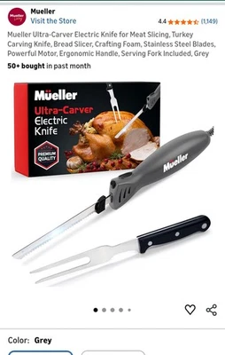 Mueller Ultra-Carver电动刀用于雕刻肉类、家禽、面包、工艺 — 第 1/4 张图片