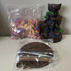 Waterfall Incense Burner | Monk | Mountain Tower | Cones SPACEKEEPER - Picture 1 of 5