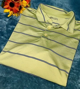 Nike Golf Herren Shirt Polo Dri-FIT Large Grün Blau Streifen Victory Kurzarm - Bild 1 von 11