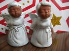 2 Engel Ton Figuren Glasiert Mdchen Keramik Figur Handarbeit Weihnachten Jullar