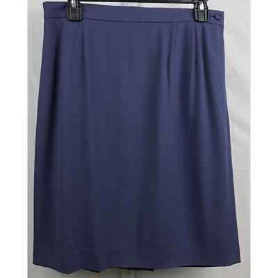 Falda Lands End Mujer Pequeña 12 Periwinkle Azul Mezcla Lana Bolsillos Completamente Forrados Foto 1 de 4