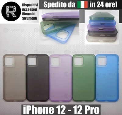 Custodia Cover Slim Pellicola Protezione Schermo Fotocamere iPhone 12 / 12 Pro - Immagine 1 di 3