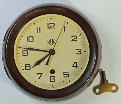 Reloj de pared náutico vintage Alemania NAVY GUB Glashütte barco baquelita Foto 1 de 4