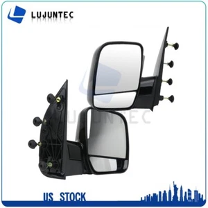 For 2002 -2008 Ford Manual Adjustment Fold Black Driver &Passenger Side Mirrors - Picture 1 of 10