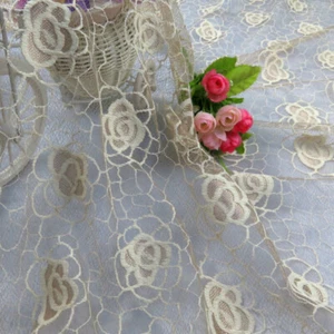 Spitze Stoff Blumenmuster Netz Dünn Hohl Aus DIY für Kleid Kostüm Tischdecke - Bild 1 von 14