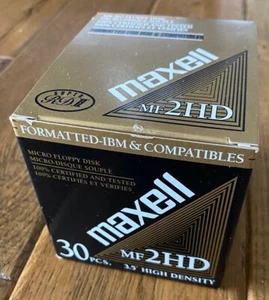 Maxell Disketten 30er-Pack hohe Dichte IBM PC formatiert MF2HD 3,5" Micro - Bild 1 von 8