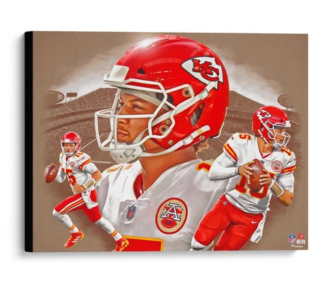 Patrick Mahomes Kansas City Chiefs Stretched Unsigned 20" x 24 Cover