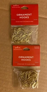 HALLMARK BRASS ORNAMENT HOOKS ~ 20 count ~ 2 Packages in Order ~ New ~ 40 Hooks - Picture 1 of 1