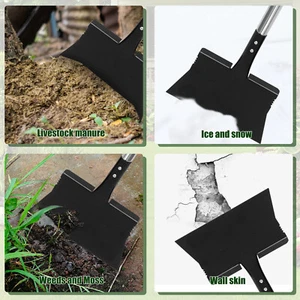 Multifunctional Flat Shovel Garden Cleaning Shovel with 47inch Adjustable teuus - Picture 1 of 10