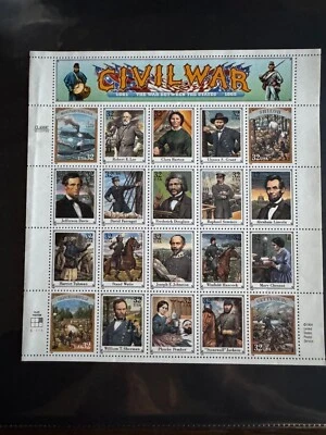 Панель из 20 марок времен гражданской войны 32 цента Скотт No2975 (1995) - Изображение 1 из 2