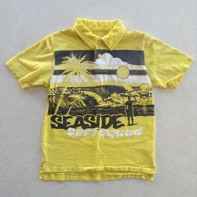 boys size S 5/6 Children’s Place yellow surfer polo - Image 1 of 3