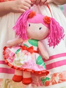 NWT Girls Gymboree FAIRY BLOSSOM Plush Zip Rag Doll PURSE - Picture 1 of 4