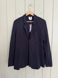 NWT Seraphine Belted Ponte Blazer Maternity Work Edit Navy Blue 8 NO BELT NEW - Picture 1 of 5