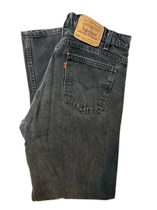 90s Levi’s 505 Orange Tab Jeans 36x32 Black Straight Leg Fits 34x32 Red Tag VTG - Picture 1 of 10