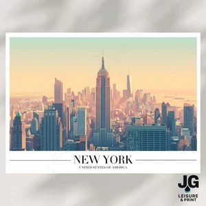 New York City USA Picture Wall Art | Print | Poster Unframed - Picture 1 of 3