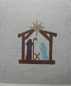 Hand Painted, Needlepoint Canvas, 13 Mesh, Mini Nativity - Picture 1 of 2