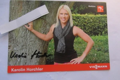 Altes Originalautogramm   KAROLIN HORCHLER - Bild 1 von 2