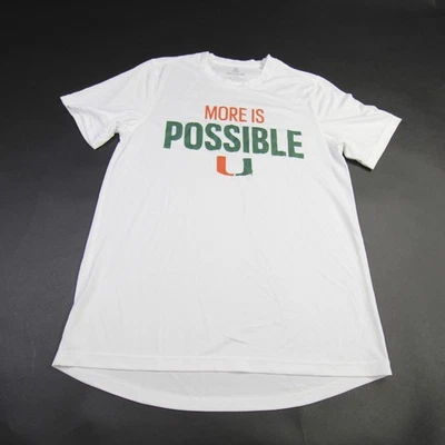 Camisa masculina branca usada Miami Hurricanes Adidas Creator manga curta - Imagem 1 de 4