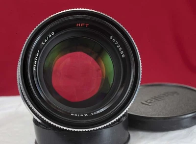 Rolleiflex Carl Zeiss HFT 50mm 1.4 Planar Se adapta a Rolleiflex SL 35 series 35mm vino Foto 1 de 4