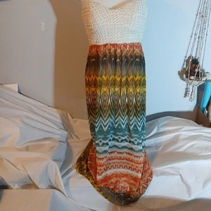 Trixxi Dress Maxi Womans Size L Cut Out Back - Picture 1 of 15