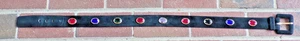 Vintage 80er Escada Western Germany Leder Wildleder mit bunten Steinen Gürtel - Bild 1 von 18