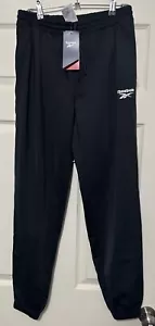 Reebok Men's Identity Vector Knit Track Pants Size Small Black NWT New With Tag - Picture 1 of 5