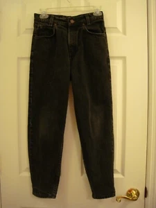 Boys Vintage Orange Tab Levi Strauss & Co Black Denim Distress Jeans Size 10 1/2 - Picture 1 of 9