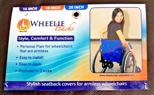 Wheelie Seatback Cover for Lightweight/Sport Armless Wheelchairs 13-16"Wide Camo - Picture 1 of 3