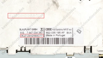 ✅AUDI RADIO DEKODIEREN PIN CODE CHORUS CONCERT SYMPHONY AUZ2Z2 AUZ2Z3 AUZ1Z3✅ - Bild 1 von 3