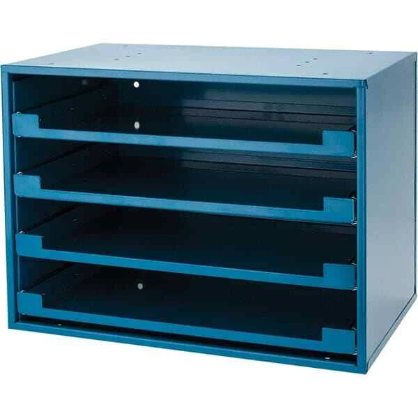 Steel Slide-Drawer Cabinet Frame: 4 Slide-Out Racks, 12.5" D x 20.5" W x 14.6" H - Image 1 of 4