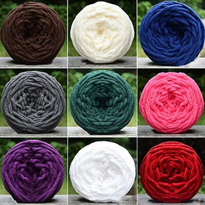 Crochet Yarn Comfortable Shrink Resistant Diy Thick Woolen Yarn Multi-color - Picture 1 of 47