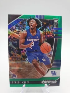 2020-21 Panini Prizm Draft Picks Tyrese Maxey Green Prizm Rookie Card RC  #54 SP - Picture 1 of 4