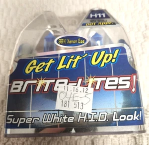 Brite-Lites BL-H11B552 Xenon Gas Blue Headlight, Pair - Picture 1 of 2
